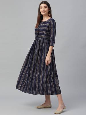 Hand Embroidered Beaded Cotton Dress 3