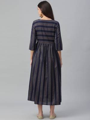 Hand Embroidered Beaded Cotton Dress 4