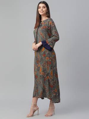 Printed Rayon Dress 3