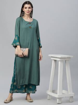 Printed Kurta and Palazzo Set 1