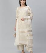 Foil Printed Chanderi Kurta and Palazzo Set