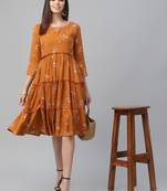 Rayon All over Printed Dress