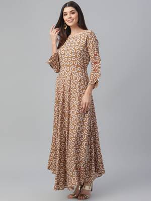 Rayon Floor Length Dress 3