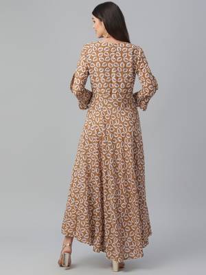 Rayon Floor Length Dress 4