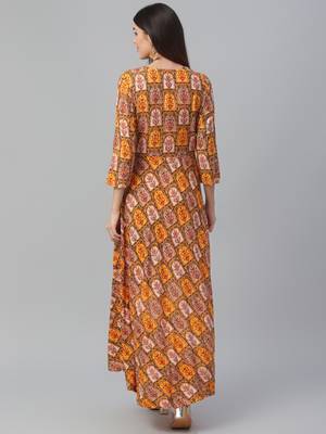Rayon Floor Length Dress 4