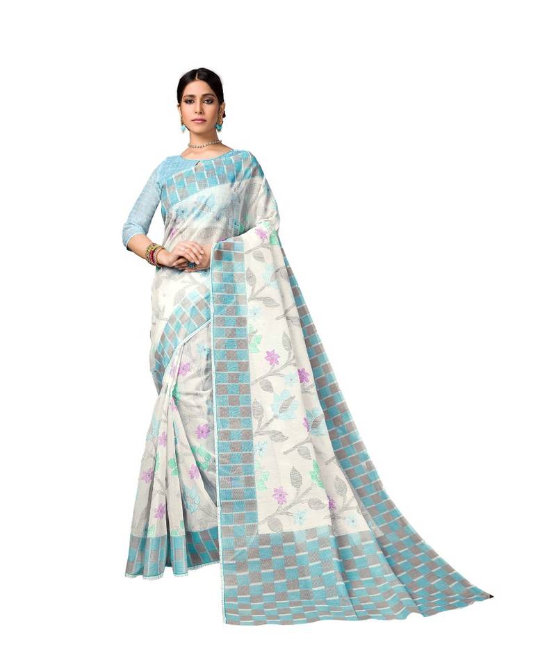 Ashika Multicolor Cotton Printed Saree