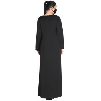 Simple Black Inner Abaya In Nida Fabric 5