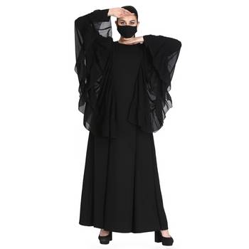 Designer Abaya With Bell Sleeves 1