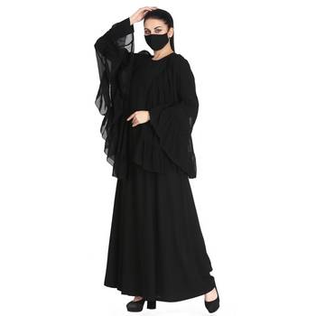 Designer Abaya With Bell Sleeves 2