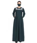 Embroidered Abaya With Matching Hijab