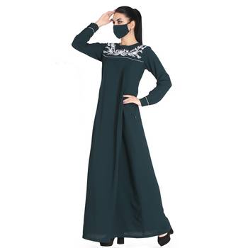 Embroidered Abaya With Matching Hijab 3