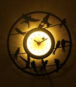 Fufuh LED Wall Clock for Home, for Bird Lovers, Dial 10 cms, Design 30 cms Longest Side…