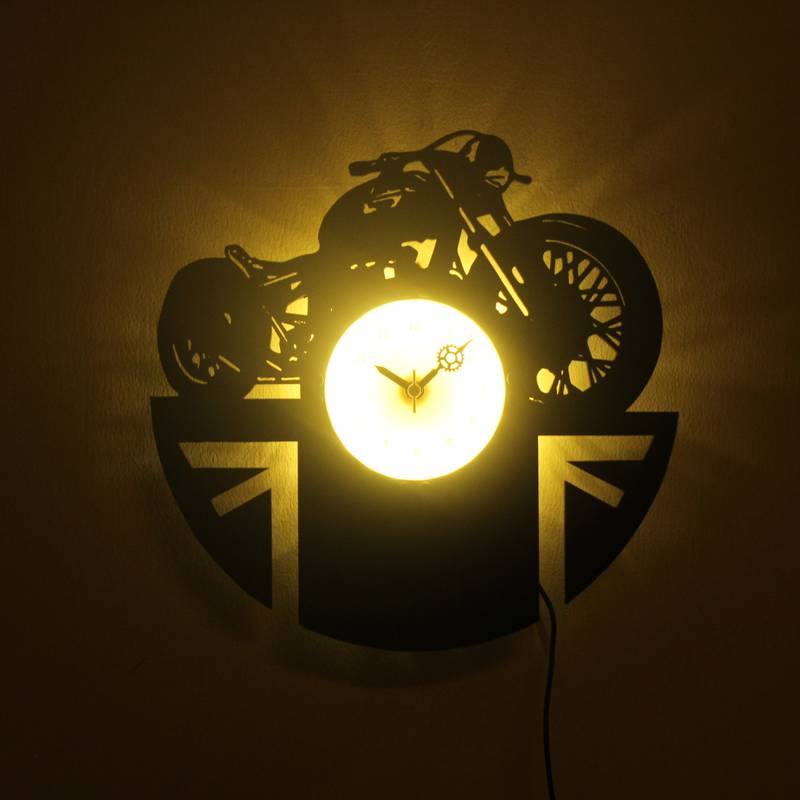 Fufuh LED Wall Clock for Home, Bike, Dial 10 cms, Design 30 cms