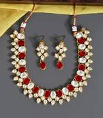 Maroon necklace-sets
