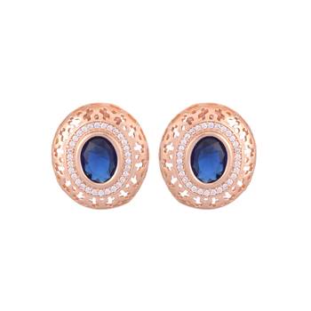 Blue cubic zirconia earrings 1