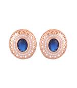 Blue cubic zirconia earrings