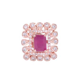 Red cubic zirconia earrings 3