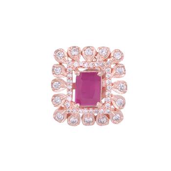 Red cubic zirconia earrings 4