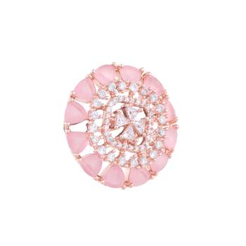 Pink cubic zirconia earrings 3
