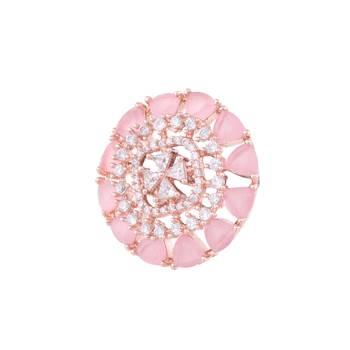 Pink cubic zirconia earrings 4