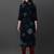 Women's Navy Blue Rayon Bandhni Printed Straight Kurta