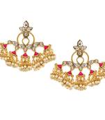 Red crystal earrings