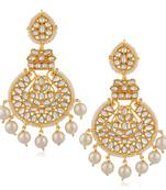 White crystal earrings