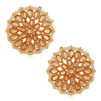 Brown crystal earrings 1