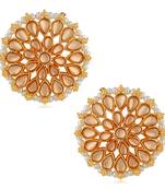 Brown crystal earrings