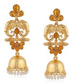 Brown crystal earrings