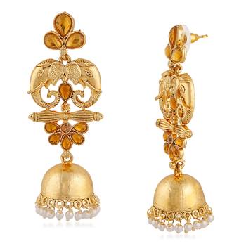 Brown crystal earrings 3