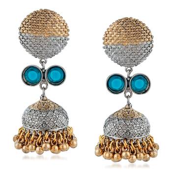 Blue crystal earrings 1