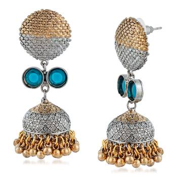 Blue crystal earrings 3