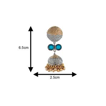 Blue crystal earrings 4
