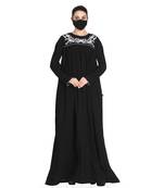 Embroidered Abaya With Matching Hijab