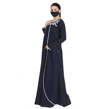 Embroidered Abaya With Matching Hijab 3