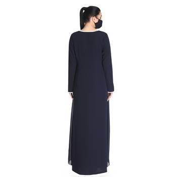 Embroidered Abaya With Matching Hijab 6