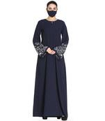 Embroidered Abaya With Matching Hijab