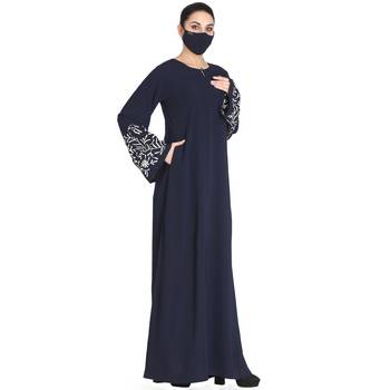 Embroidered Abaya With Matching Hijab 3