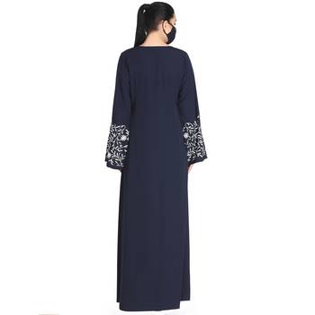 Embroidered Abaya With Matching Hijab 6
