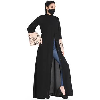 Embroidered Abaya With Matching Hijab 2