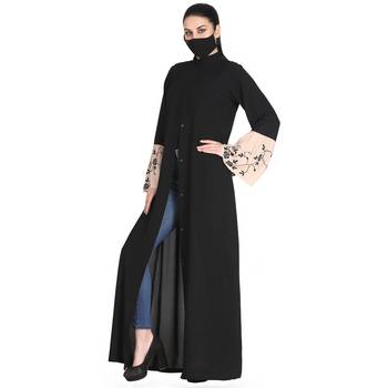 Embroidered Abaya With Matching Hijab 3