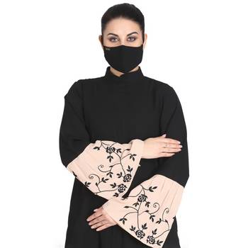 Embroidered Abaya With Matching Hijab 5