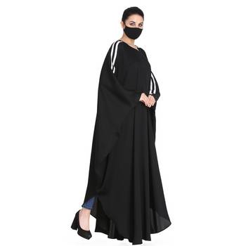 Black Nida Kaftan With White Contrast 3