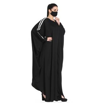 Black Nida Kaftan With White Contrast 5