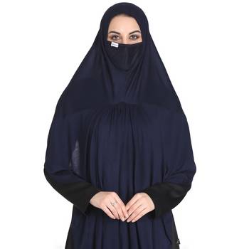 Bashariya-3 Pcs Set : Khimar-Ready To Wear Instant Hijab With A Complementary Mask & Under Scarf Cap 1