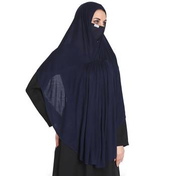 Bashariya-3 Pcs Set : Khimar-Ready To Wear Instant Hijab With A Complementary Mask & Under Scarf Cap 2