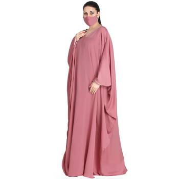 Pink Kaftan With Golden Contrast 5