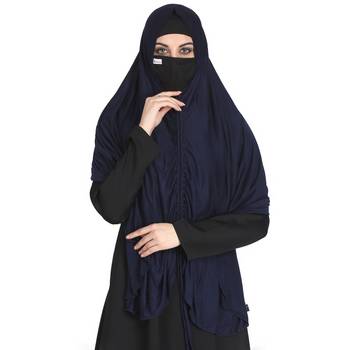 Bashariya-3 Pcs Set : Khimar-Ready To Wear Instant Hijab With A Complementary Mask & Under Scarf Cap 1