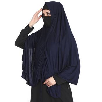 Bashariya-3 Pcs Set : Khimar-Ready To Wear Instant Hijab With A Complementary Mask & Under Scarf Cap 2